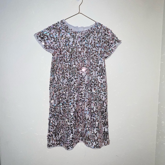 NWT Girls Gap size 10 Sequin Short Sleeve Dress - Picture 1 of 4
